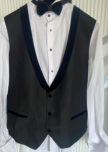 Düğün İçin Siyah Düğmeli Regular Fit Takım Elbise - Görsel 5