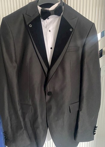 Düğün İçin Siyah Düğmeli Regular Fit Takım Elbise - Görsel 4