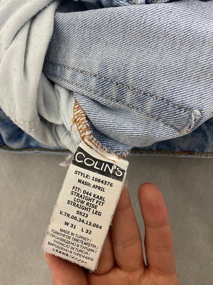 Colins Erkek Mavi Bol Kesim Kot Pantolon - Görsel 4