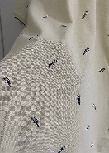 Sarı Baskılı Kısa Kollu Polo Tişört - Görsel 2