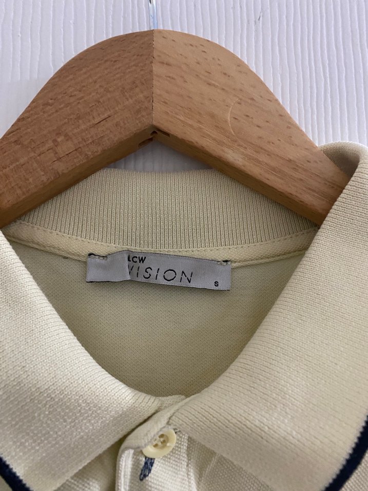 Sarı Baskılı Kısa Kollu Polo Tişört - Görsel 3