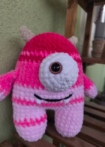 Tasarımcı Pembe Renkli Peluş Oyuncak Canavar