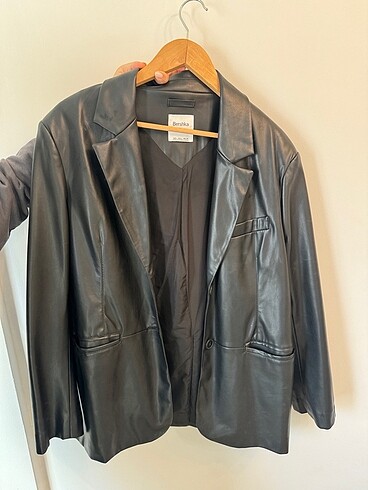 Bershka deri blazer ceket