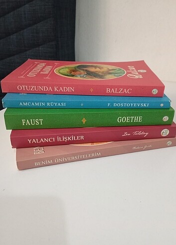 Dünya Edebiyatı Klasikleri Kitapları (5 adet) 
