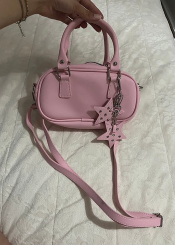 Pembe Deri Kadın El Çantası