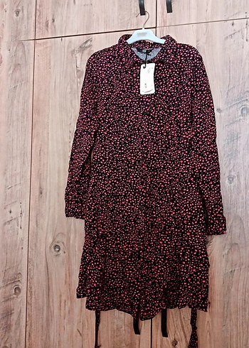 Bordo Uzun Kollu Bağcıklı Tunik