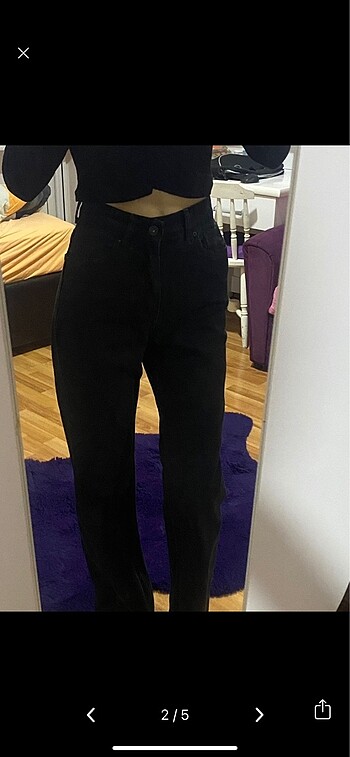 Diğer Siyah wide leg pantolon