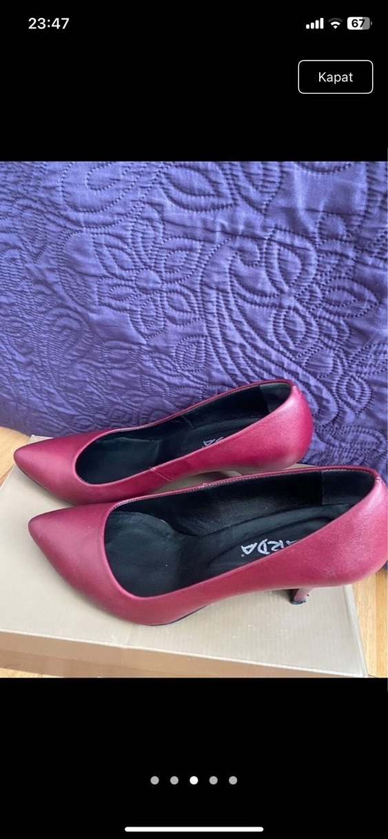 Mor Kadın Stiletto Topuklu Ayakkabı - Görsel 3