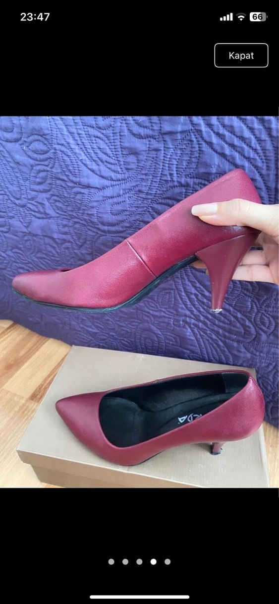 Mor Kadın Stiletto Topuklu Ayakkabı - Görsel 4