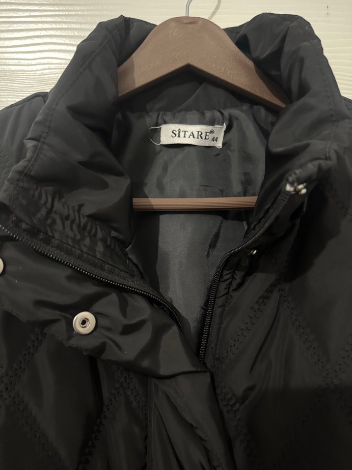 Sitare Kadın Siyah Mont Yelek - Görsel 3