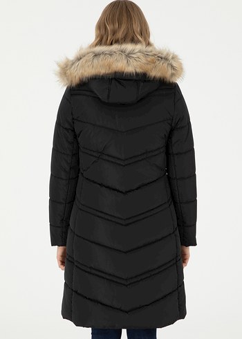 U.S Polo orijinal Uzun Kürklü Kadın Mont - Görsel 4