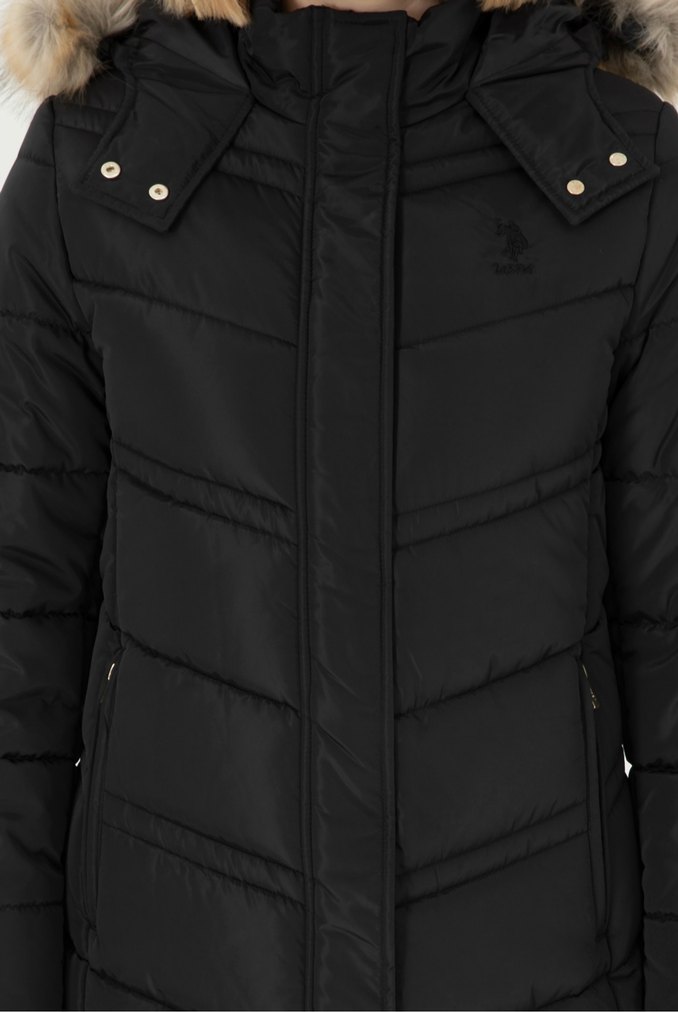 U.S Polo orijinal Uzun Kürklü Kadın Mont - Görsel 2