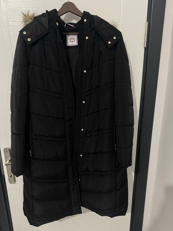 U.S Polo orijinal Uzun Kürklü Kadın Mont - Görsel 3