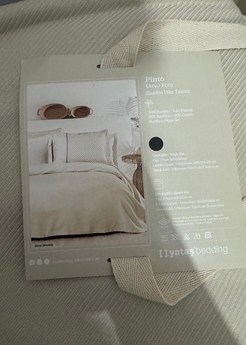 Yataş Tek Kişilik Bambu Pike Takımı-Ekru - Görsel 7