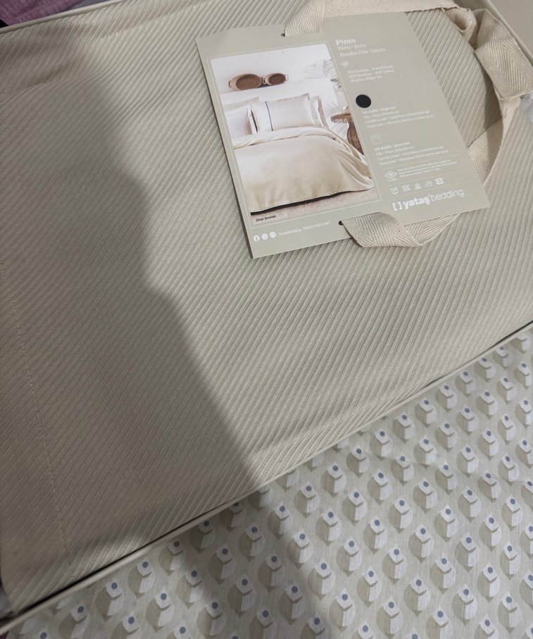 Yataş Tek Kişilik Bambu Pike Takımı-Ekru - Görsel 4