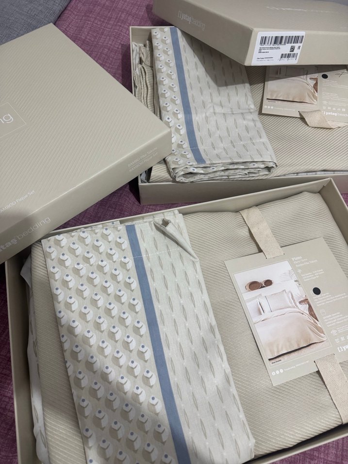 Yataş Tek Kişilik Bambu Pike Takımı-Ekru - Görsel 3