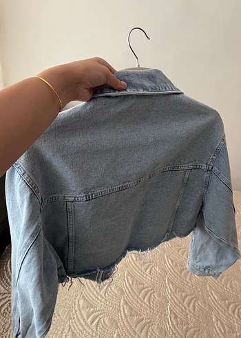 Bershka Düğmeli Kadın Denim Ceket, Rahat Kesim