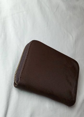 Koyu Kahverengi Fermuarlı Deri Kadın Cüzdanı - Görsel 4
