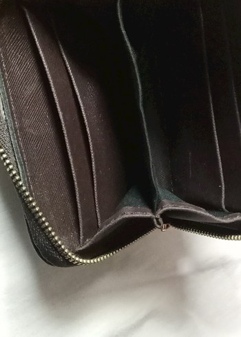 Koyu Kahverengi Fermuarlı Deri Kadın Cüzdanı - Görsel 6