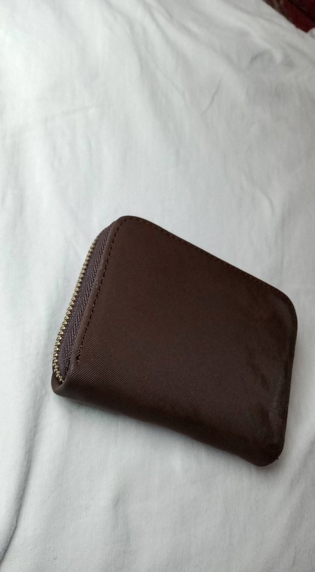Koyu Kahverengi Fermuarlı Deri Kadın Cüzdanı - Görsel 4