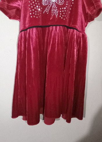 bir yaş için parlak kırmızı elbise - Görsel 5