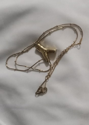 Zincir Detaylı Altın Renkli Midi Kolye - Görsel 5