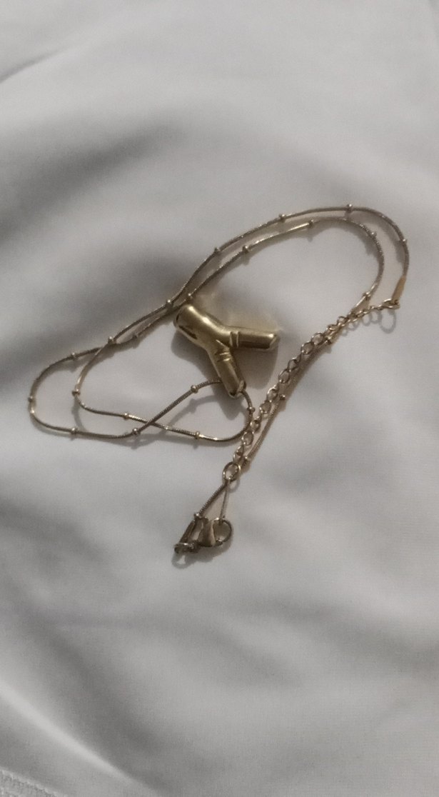 Zincir Detaylı Altın Renkli Midi Kolye - Görsel 5