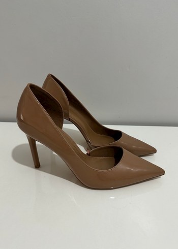 Bej Minimalist Stiletto Topuklu Kadın Ayakkabı - Görsel 3