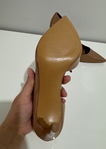 Bej Minimalist Stiletto Topuklu Kadın Ayakkabı - Görsel 5