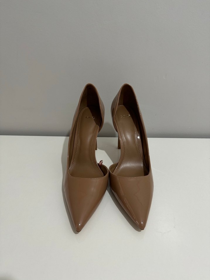 Bej Minimalist Stiletto Topuklu Kadın Ayakkabı - Görsel 2