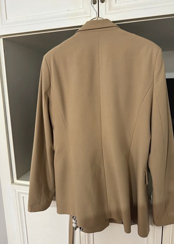 Bej Kemerli Kadın Blazer Ceket - Görsel 4