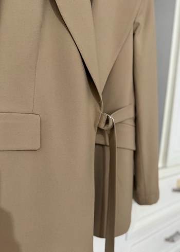 Bej Kemerli Kadın Blazer Ceket - Görsel 2