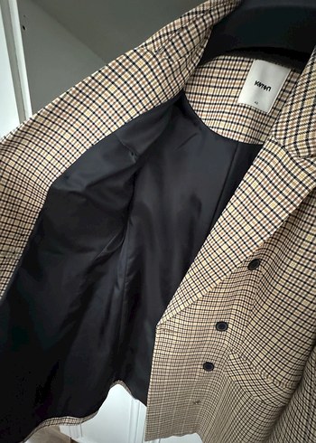 Düğmeli Kadın Midi Blazer Ceket - Görsel 7