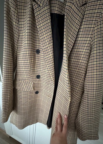 Düğmeli Kadın Midi Blazer Ceket - Görsel 9