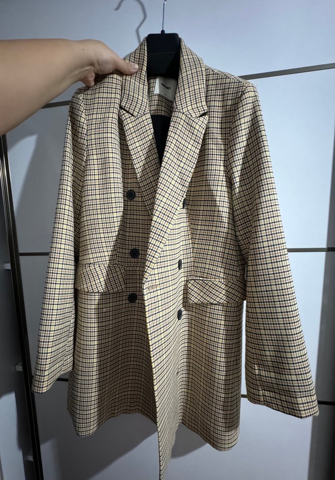 Düğmeli Kadın Midi Blazer Ceket - Görsel 3