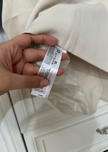 Bej Düğmeli Kolsuz Midi Hamile Ceketi - Görsel 5