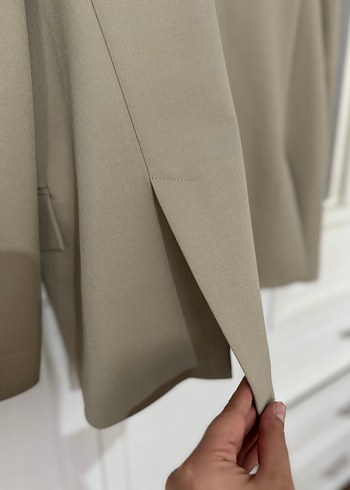 Bej Düğmeli Kadın Blazer Ceket - Görsel 7