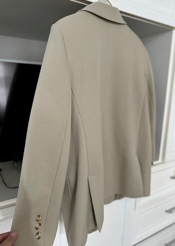 Bej Düğmeli Kadın Blazer Ceket - Görsel 4