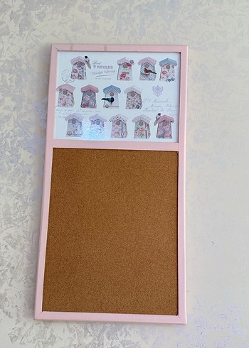 Pembe Çerçeveli Mantar Pano