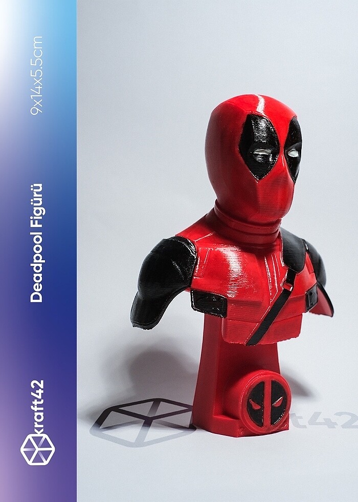 Deadpool 3D Figür Büst - Görsel 2