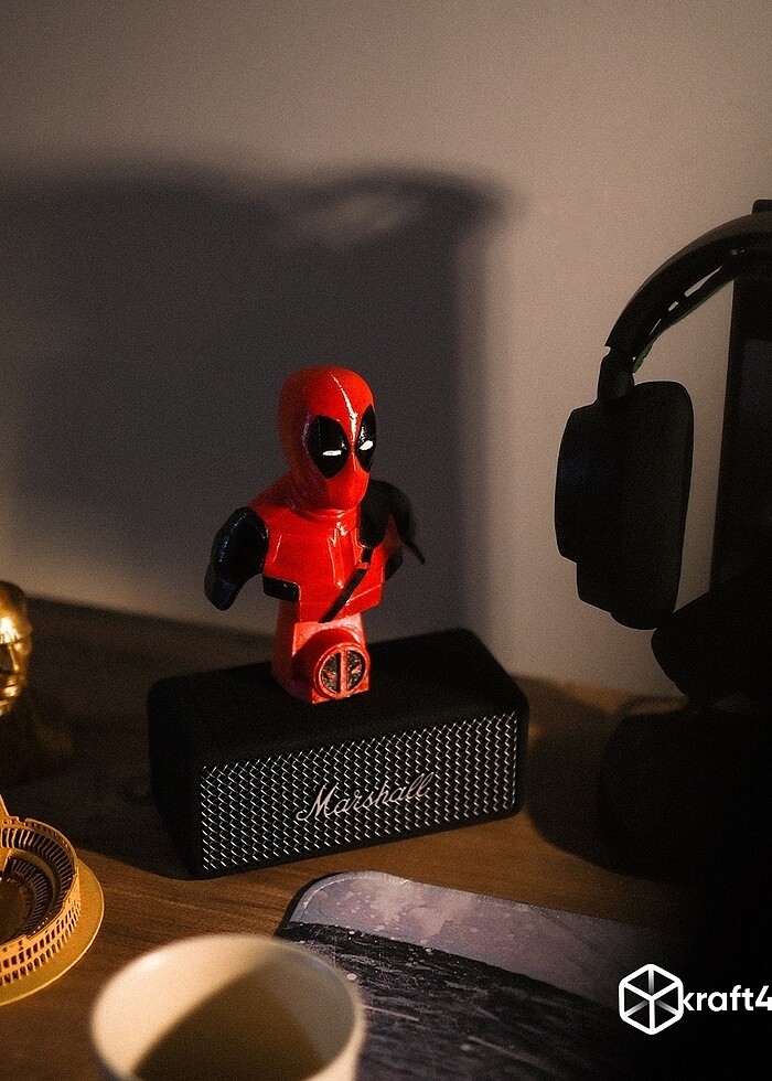 Deadpool 3D Figür Büst - Görsel 3