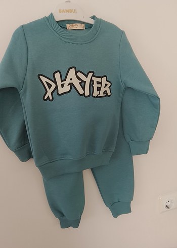 Mavi Baskılı Uzun Kollu Bebek Erkek Takımı - Görsel 2