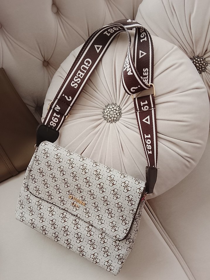 Beyaz Baskılı Kadın Çanta - Guess - Görsel 2