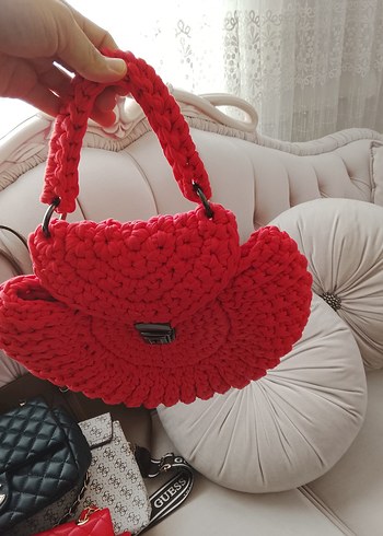 Örgü nar çiçeği Kadın Çanta - Görsel 2