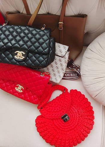 Örgü nar çiçeği Kadın Çanta - Görsel 3