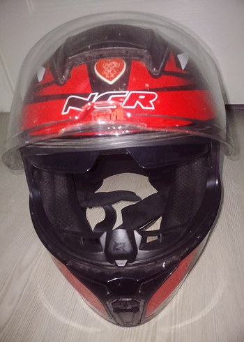 Kırmızı Parlak Biker Motosiklet Kaskı - Görsel 5