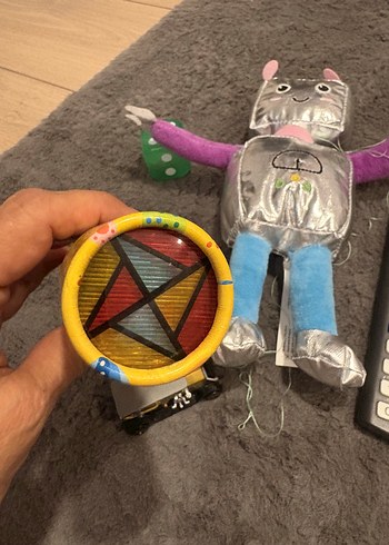 Beden Renk Gri Robot Peluş Oyuncak