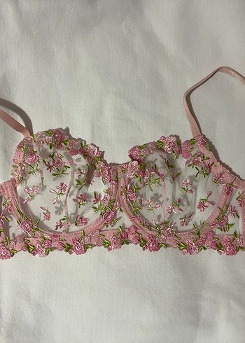 Nakışlı Pembe Bohem Sütyen Takımı - Görsel 2