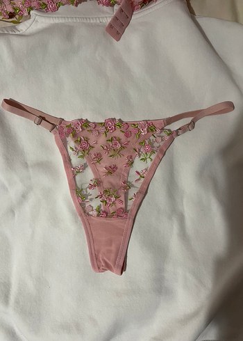 Nakışlı Pembe Bohem Sütyen Takımı - Görsel 4