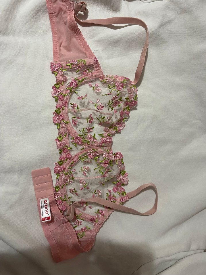 Nakışlı Pembe Bohem Sütyen Takımı - Görsel 3